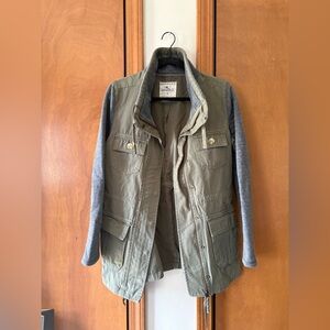 ONeill Olive Utility Jacket with Knit Sleeves